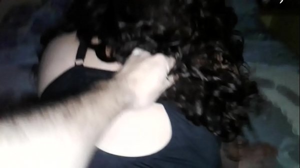 Curly girl gets it hard from behind